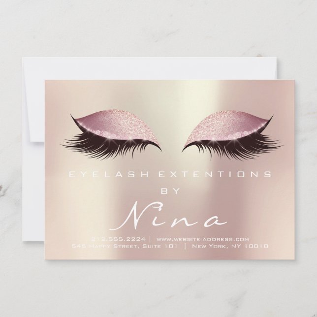 Nina Lashes Extension Aftercare Instruction Pink (Devant)