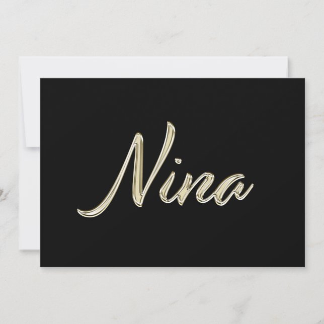 Nina or blanc carte d'écriture (Devant)