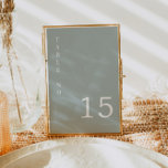 NINA | Sage Green Bohemian Minimal Numéro de table<br><div class="desc">Cette invitation baby shower présente des couleurs vert sauge associées à une disposition minimaliste moderne. C'est l'invitation parfaite pour votre événement bohème de désert ou de tonalité terrestre rustique.</div>