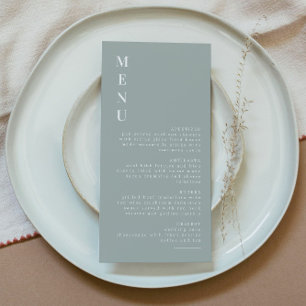 NINA Sage Green Boho Modern Minimaliste Menu