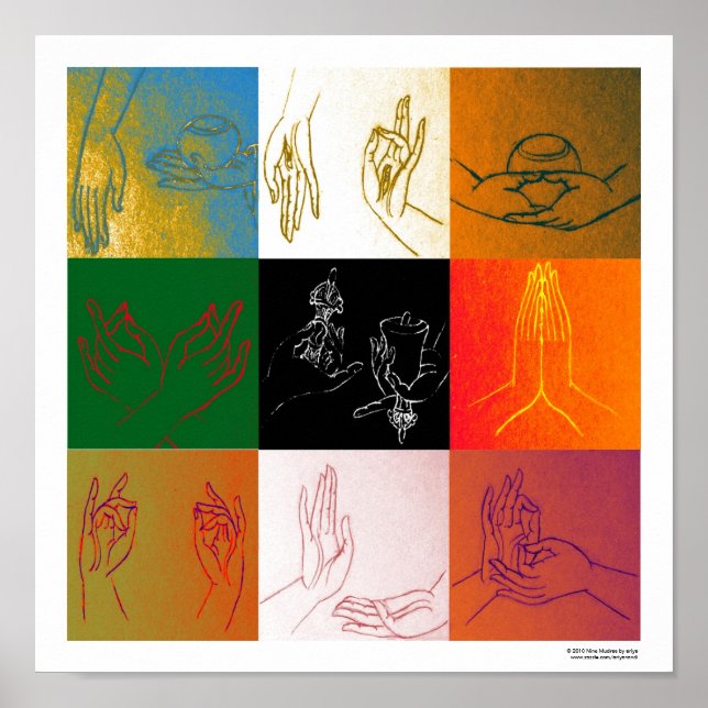 Nine Mudras Poster A (Devant)