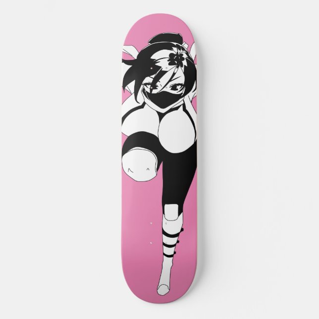 Ninja Anime Girl Skateboard Deck (Recto)