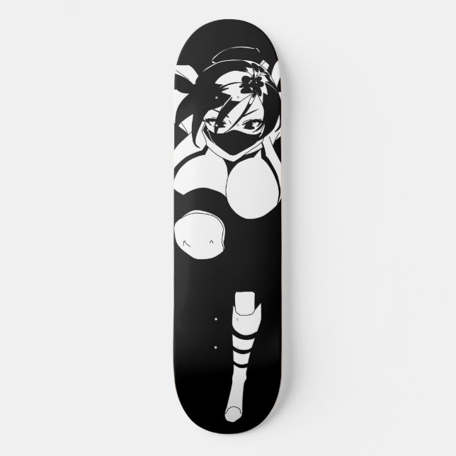 Ninja Anime Girl Skateboard Deck (Recto)