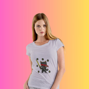 Ninja Cat Shadow Warrior T-shirt