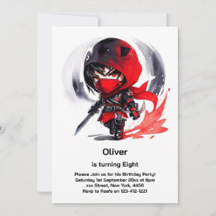 Ninja Invitation d'anniversaire