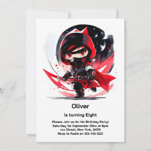 Ninja Invitation d'anniversaire