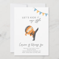 Ninja Invitation d'anniversaire | Ninja Party Invi