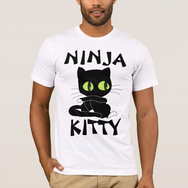 NINJA KITTY drôles T-shirts Cat (Devant)