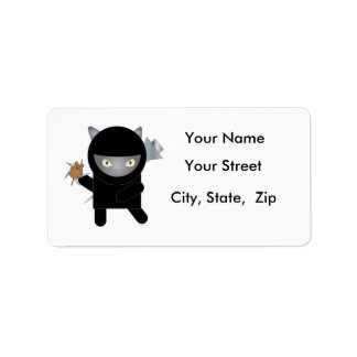 Ninja Kitty Étiquettes de adresse