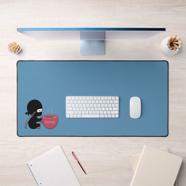 Ninja minuscule avec grand café bleu Mug (Bureau 1)