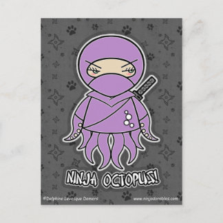 Ninja Octopus ! Carte postale