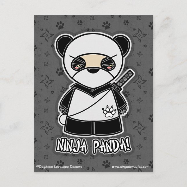 Ninja Panda ! Carte postale (Devant)