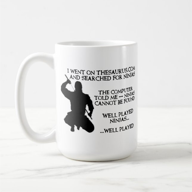 Ninjas du thésaurus Mug Ninja drôle (Gauche)