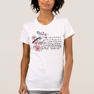 N'inquiétez pas le T-shirt de moineau de Jésus