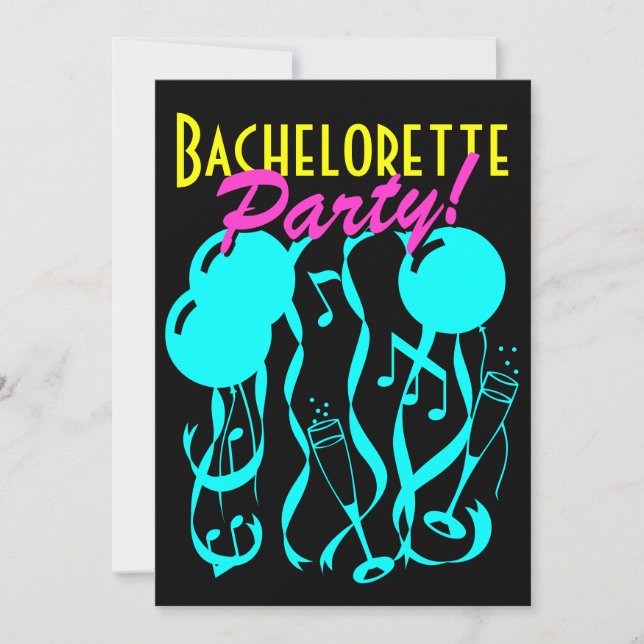 Nion couleur bachelorette invitations modèle (Devant)