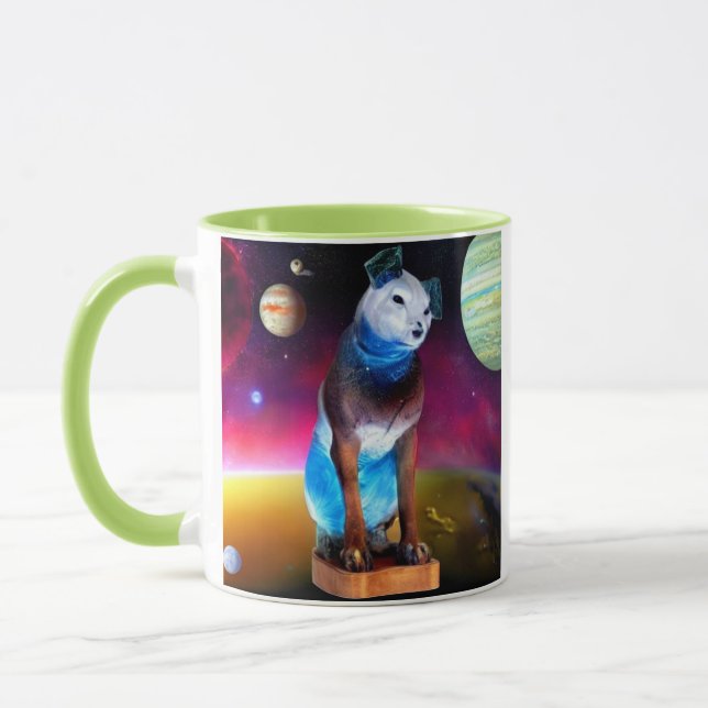 Nipper, RCA Dog Outter Space & Galaxy Mug (Gauche)