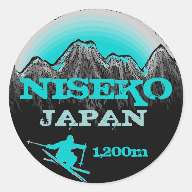 Niseko Japon turquoises autocollants d'élévation d (Devant)