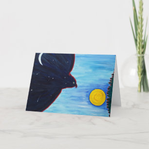 Nite chasse la carte de voeux de jour par la