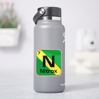 Nitrox Scuba Diver Flag Periodic Table Sticker