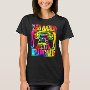 Niveau 2e année débloqué Tie Dye Jeu vidéo T-shirt