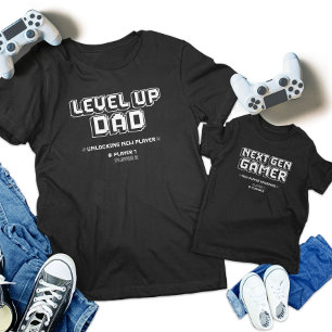 Niveau Haut Gamer Papa Enfant Joueur Gen Suivant J