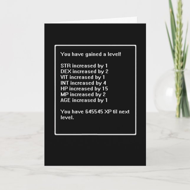 Niveau vers le haut de carte d'anniversaire (Devant)