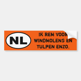 NL Sticker - I Break for windmills (Version néerla