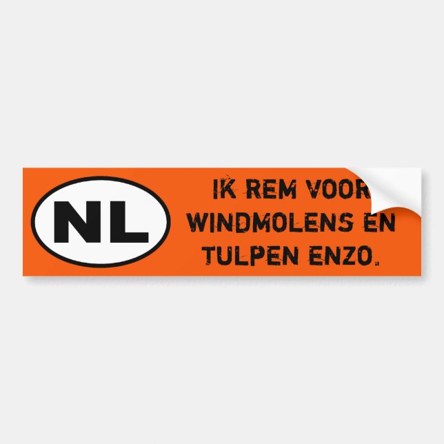 NL Sticker - I Break for windmills (Version néerla (Devant)