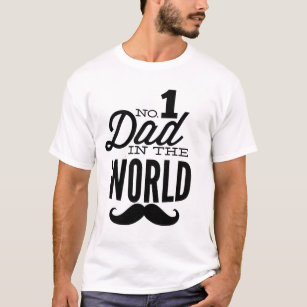 No. 1 Papa dans le monde T-shirt moustache