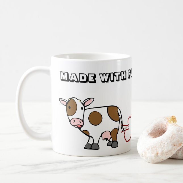NO 3-NOP POUR LES VACHES par RoseWrites Mug (Avec donut)