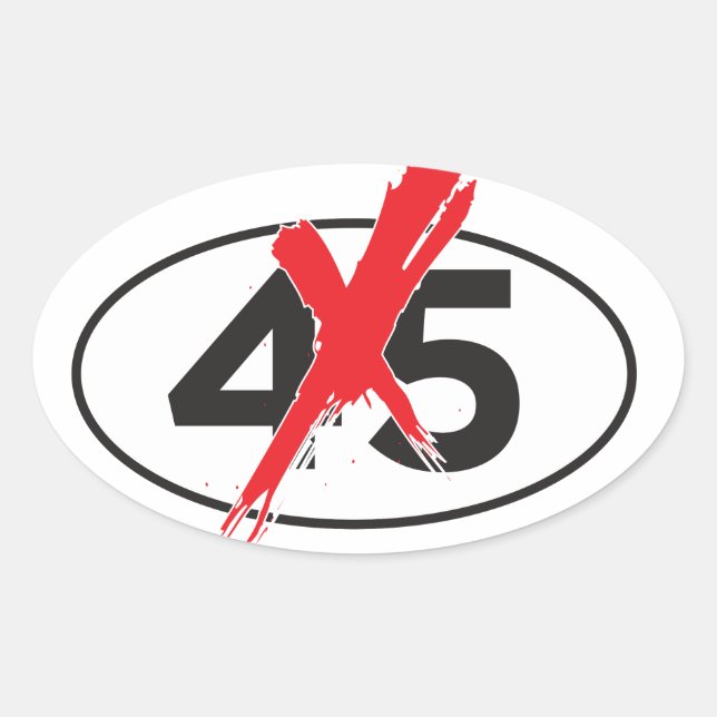 NO-45 : Sticker anti-Trump Bumper / Ant Arts (Devant)