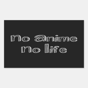 no anime no life rectangulaire autocollant