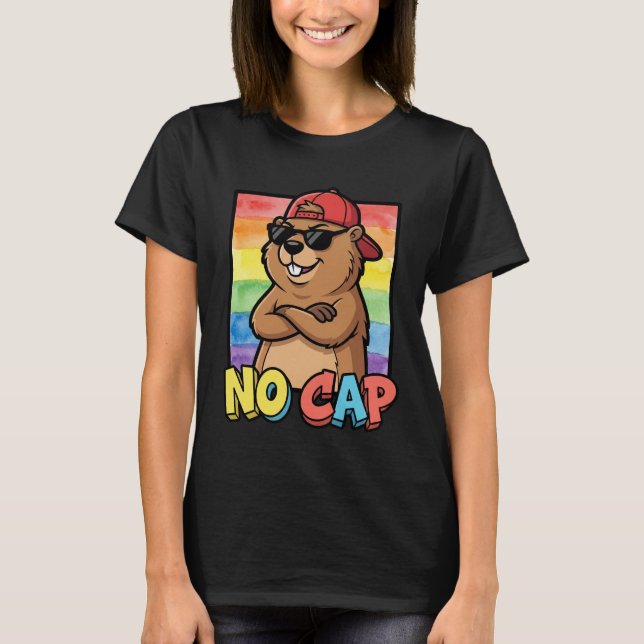 No Cap Capybara – T-shirt drôle de capybara mode s (Devant)