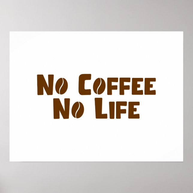 No Coffee No Life Poster (Devant)