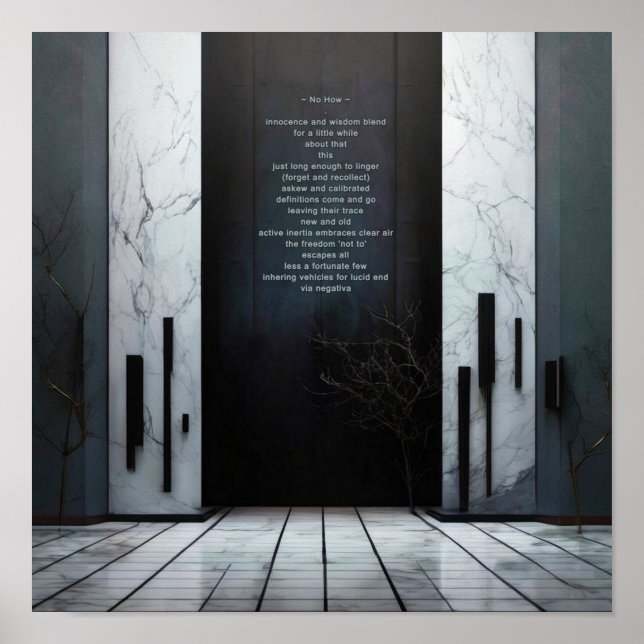 NO COMMENT Poem Philosophy Poster (Devant)