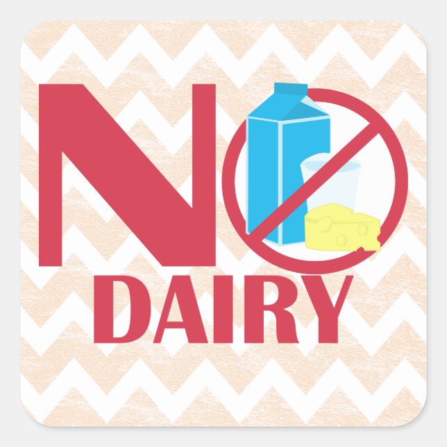 No Dairy Food Allergy Alert or Food Étiquette (Devant)