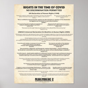 "No Discrimination" Human Rights X Small Poster