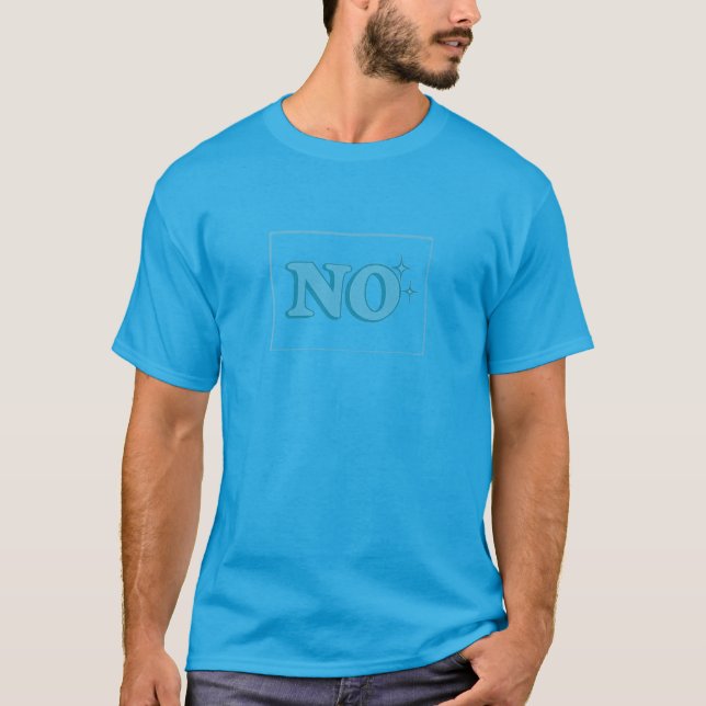 NO+ Energy" Bold Blue Attitude T-Shirt - Trendy, F (Devant)