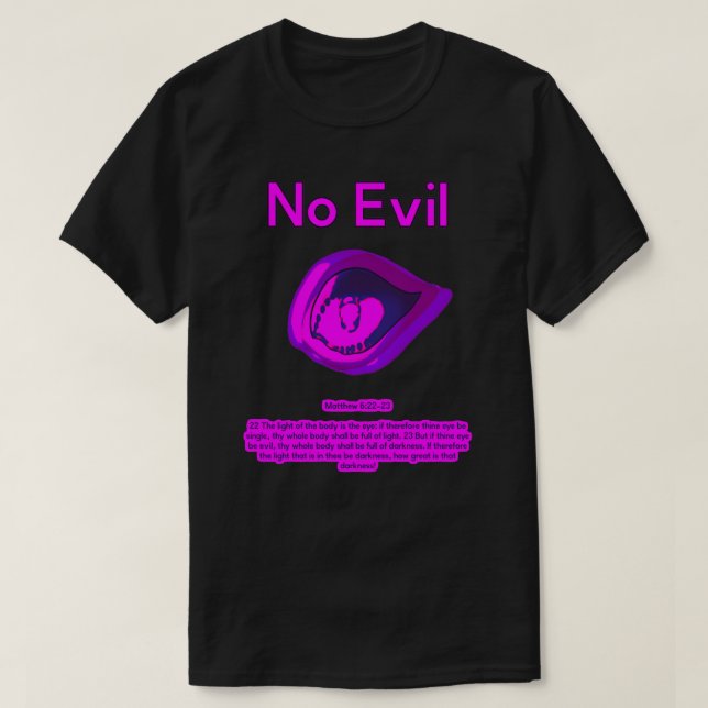 No Evil - Purple Passion -  T-Shirt (Design devant)
