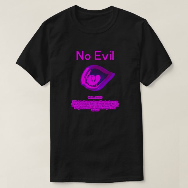 No Evil - Purple Passion -  T-Shirt (Design devant)