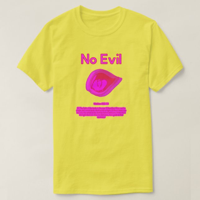 No Evil - Tahitian Sunset Logo-  T-Shirt (Design devant)