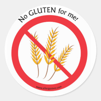 " No Gluten for me" étiquette