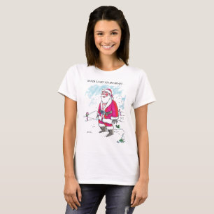 No Ho-Ho-Ho avec texte femmes blanc T-shirt