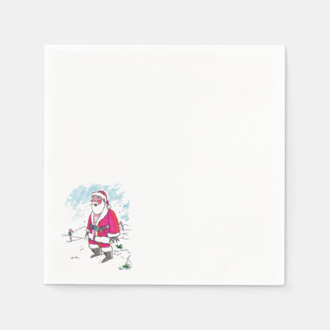 No Ho-Ho-Ho cocktail serviettes en papier (Devant)