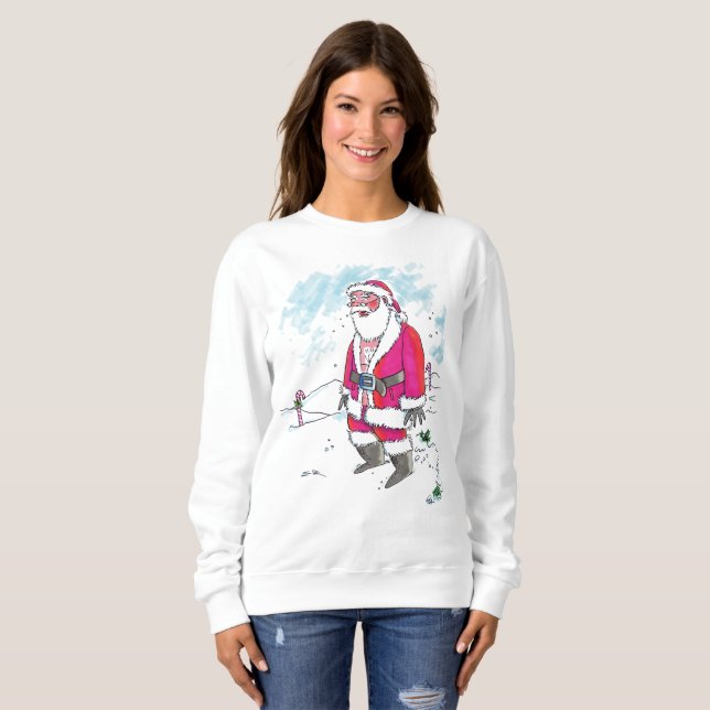 No Ho-Ho-Ho femmes sweatshirt blanche (Devant entier)