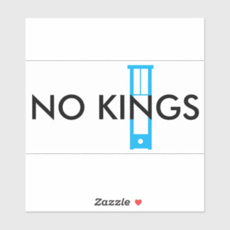 NO KINGS autocollant - texte noir