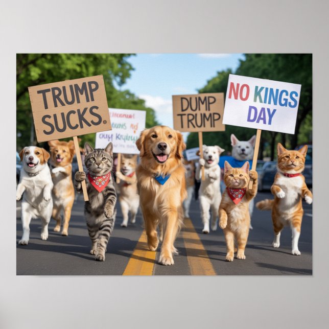 No Kings Day Pet Poster (Devant)