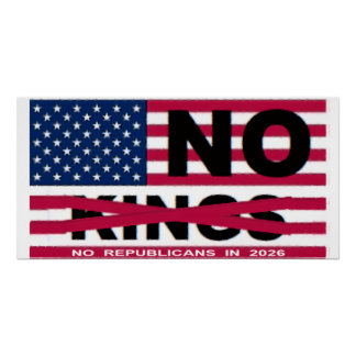 "NO kings" Glossy Poster