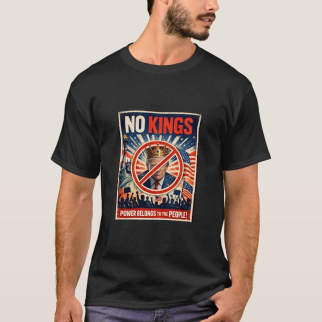 No Kings! Power Belongs to the People T-Shirt (Devant)
