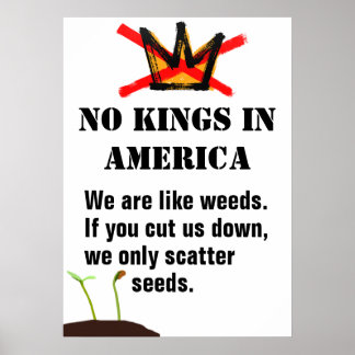 No Kings Protest poster - Nous sommes comme les ma